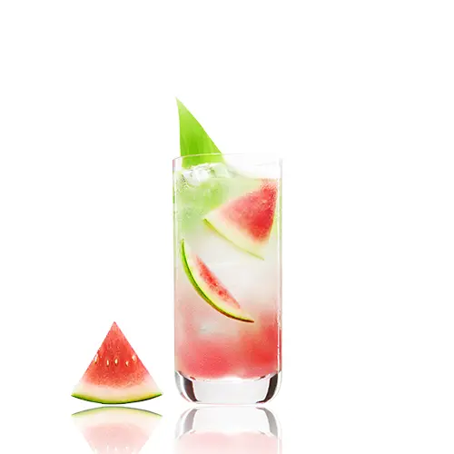 Bottle of Cîroc Summer Watermelon Vodka and a Cîroc Watermelon Refresh Cocktail Drink